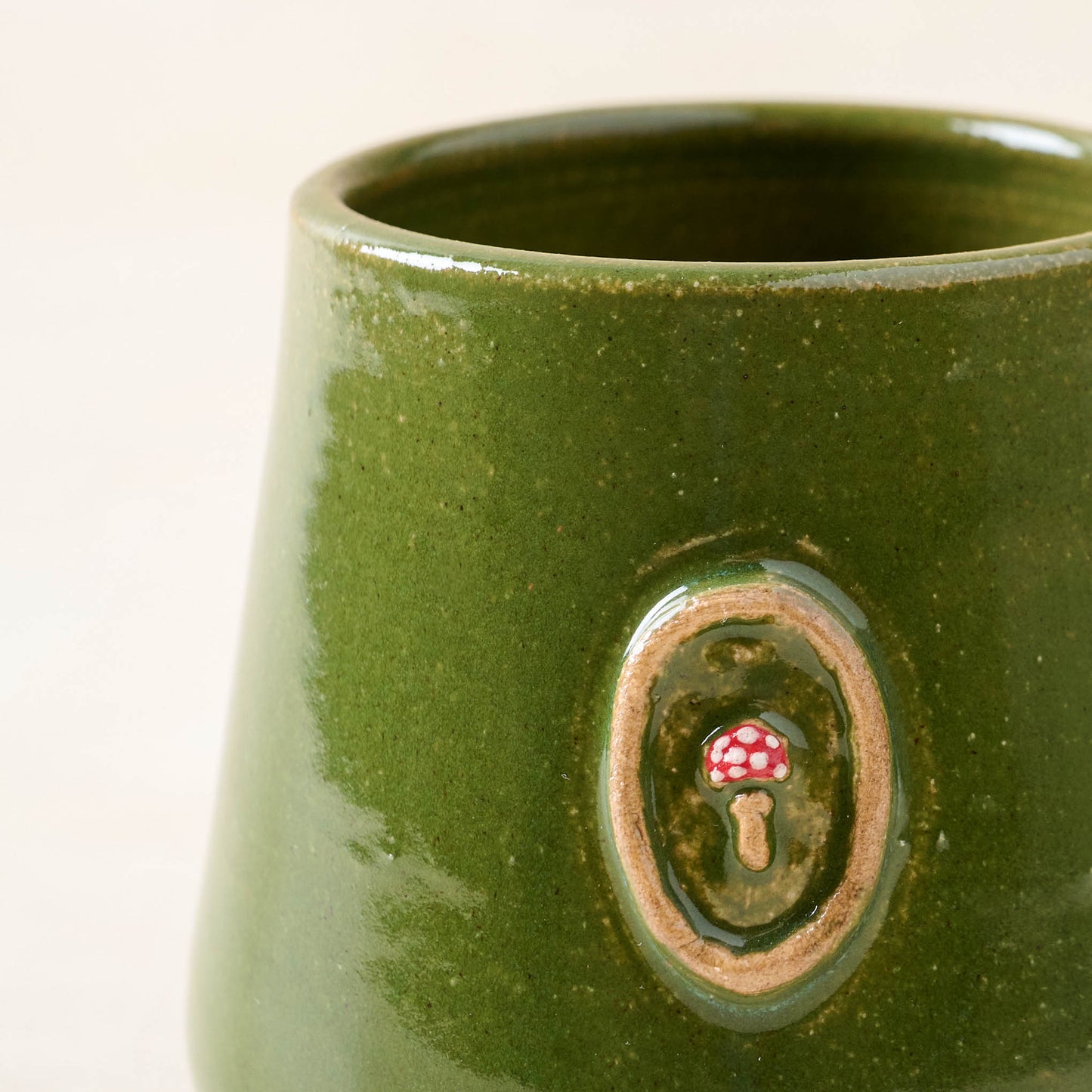 Green Mushroom Mug
