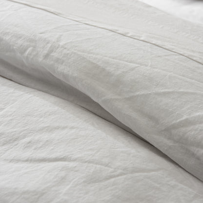 magnolia linen cotton duvet cover bedding in white