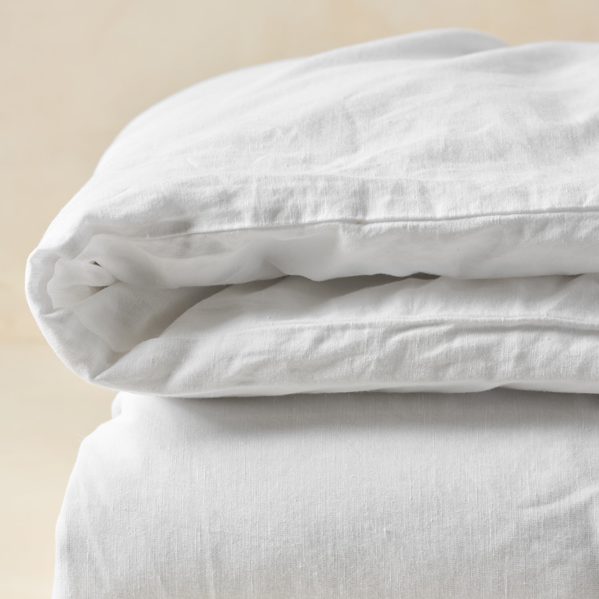 Optic White Linen Cotton Duvet Cover