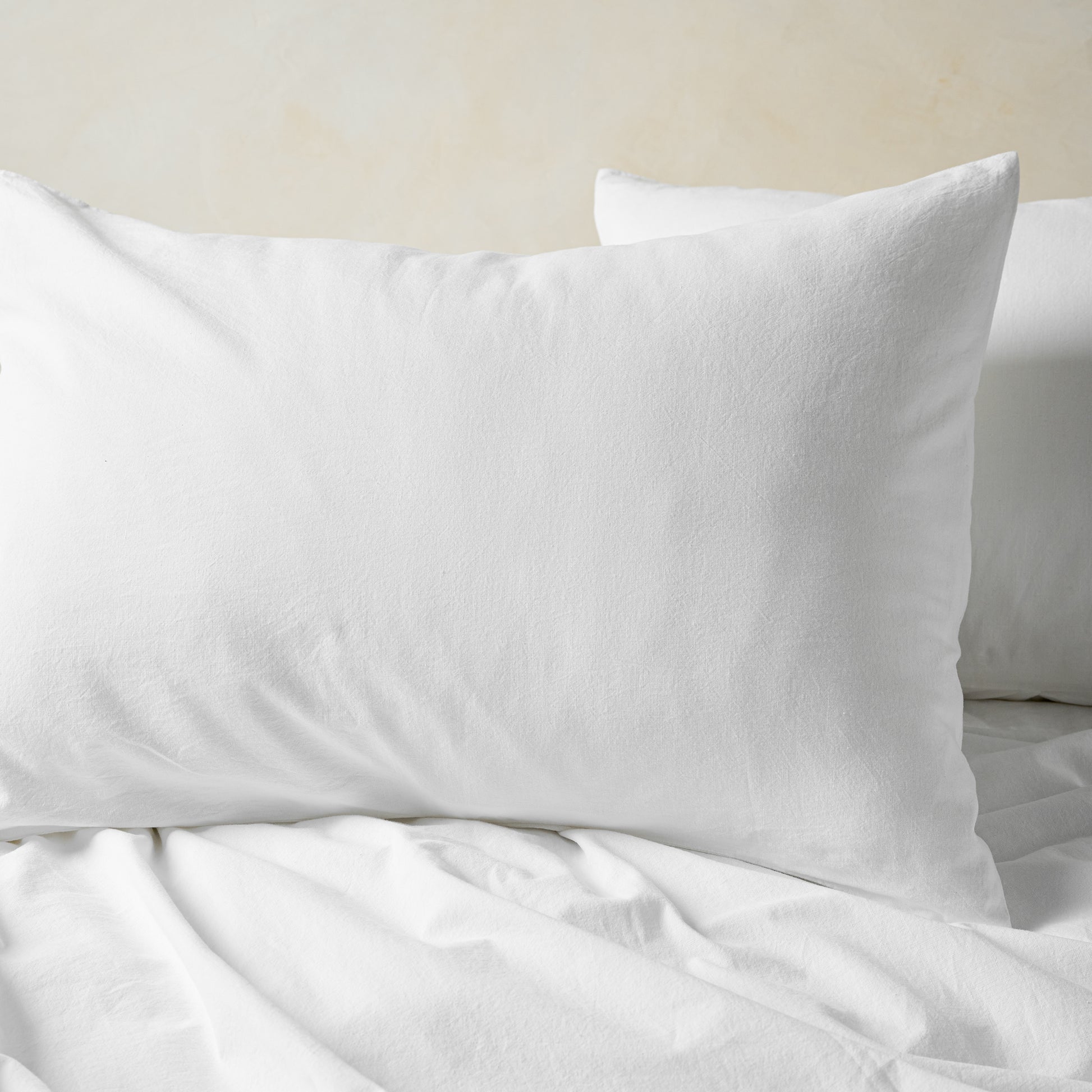 Optic White Linen Cotton Sham