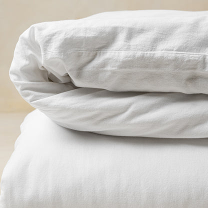 Optic White Melange Duvet Cover