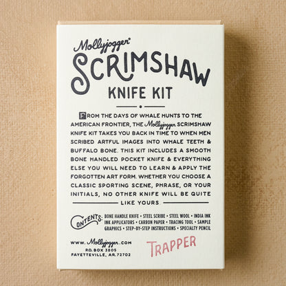 MJ Scrimshaw Kit + Trapper Knife
