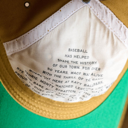 Silos Distressed Baseball Hat - inside of hat reads a note from chip