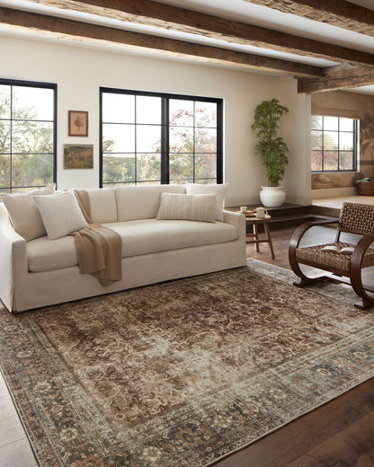 Sinclair Rust Lagoon Rug in living room