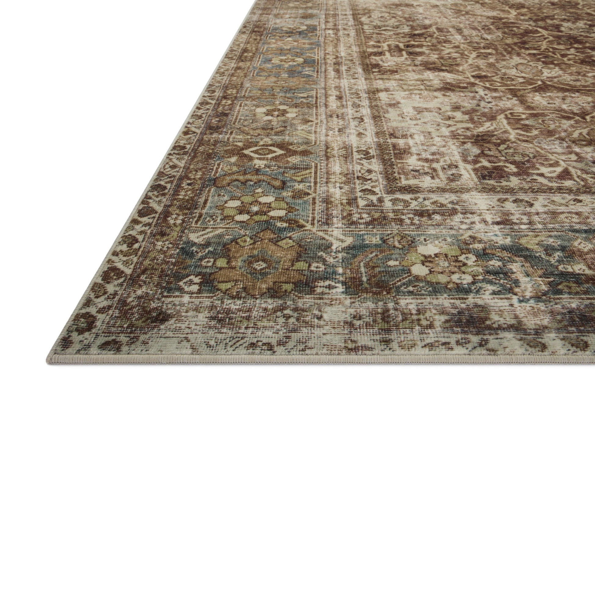 Sinclair Rust Lagoon Rug corner 