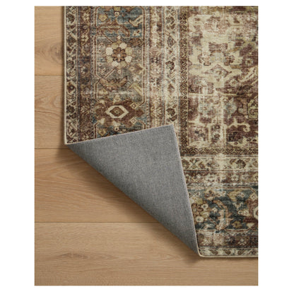 Sinclair Rust Lagoon Rug corner flipped up