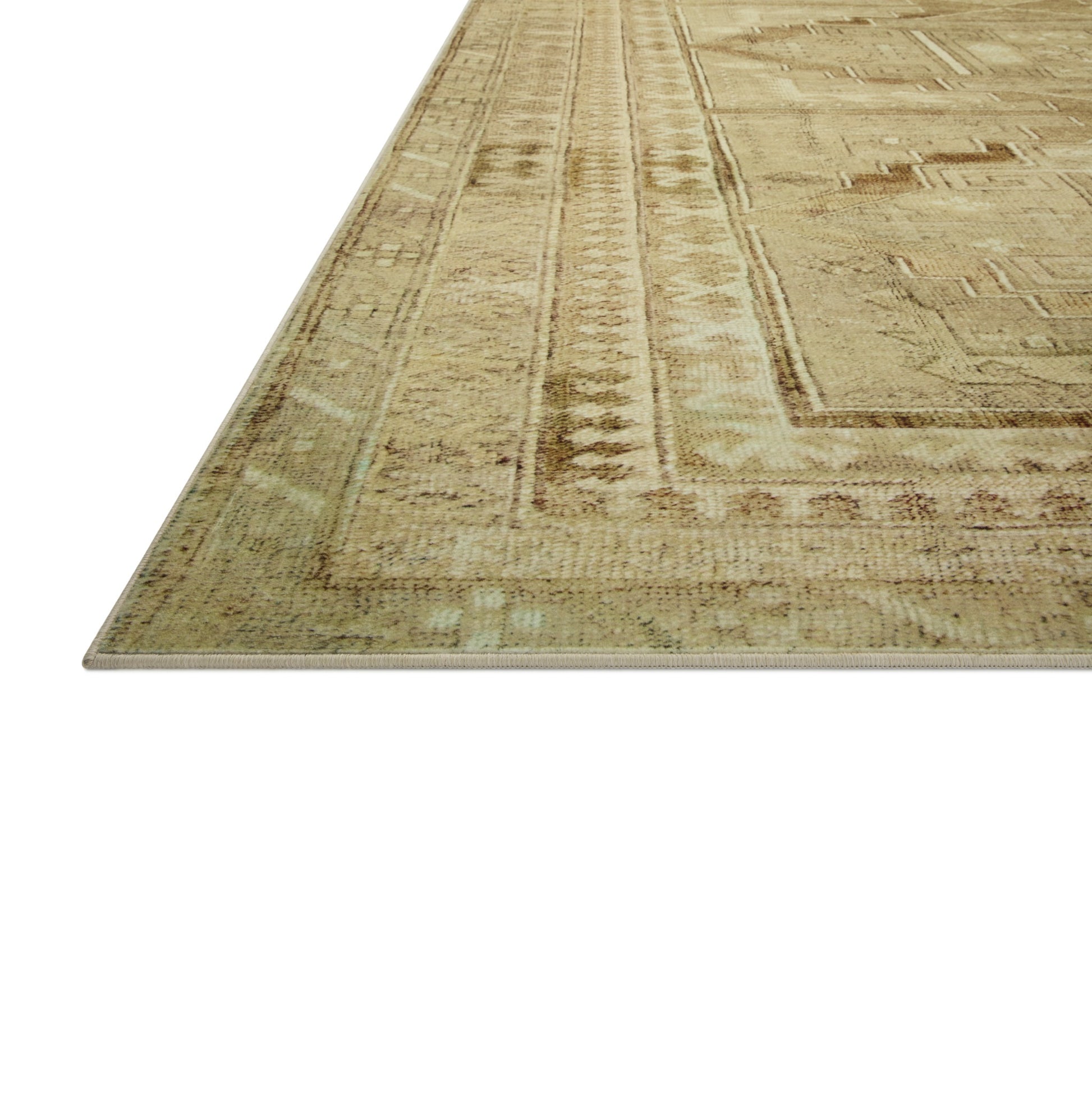 Sinclair Khaki Tobacco Rug corner