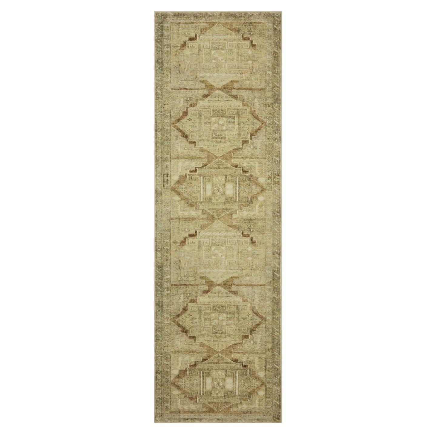 Sinclair Khaki Tobacco Rug runner