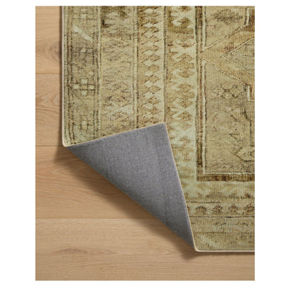 Sinclair Khaki Tobacco Rug corner flipped up