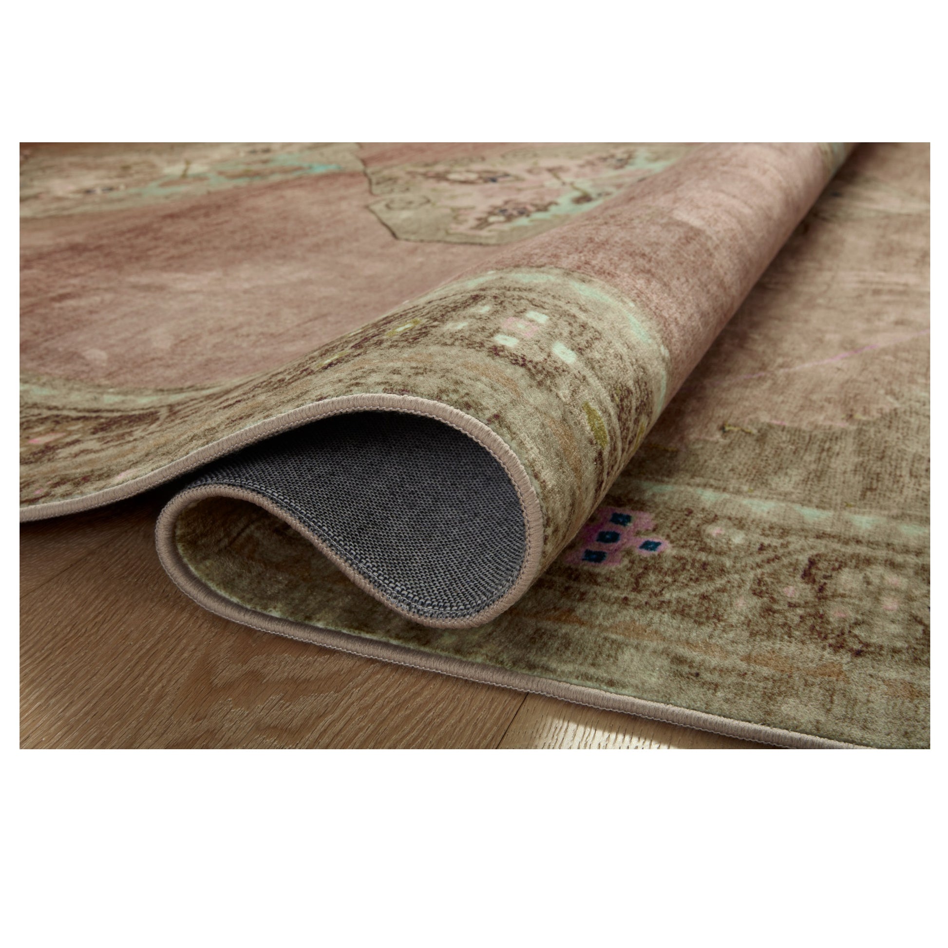 Sinclair Clay Tobacco Rug rolled