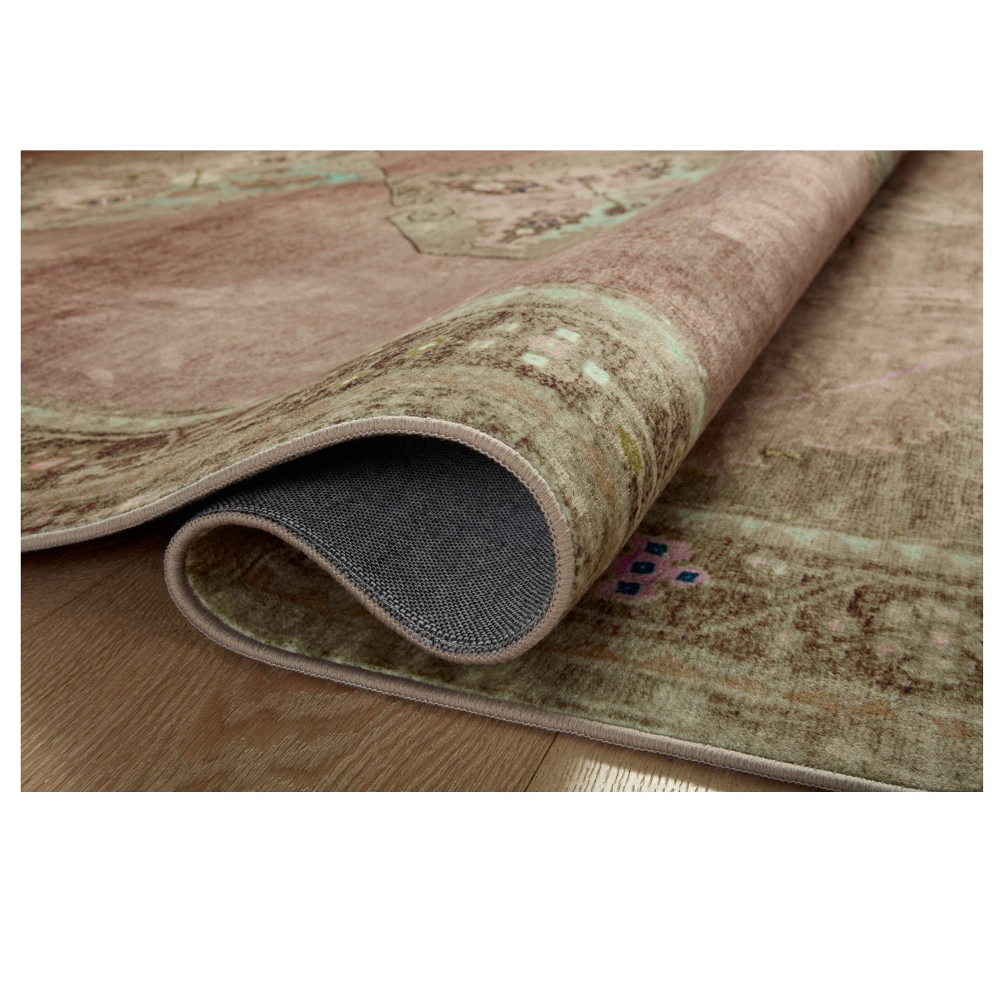Sinclair Clay Tobacco Rug rolled
