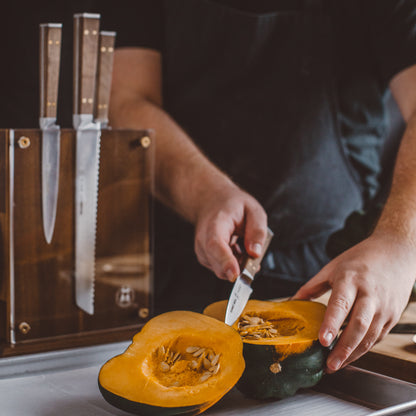 Brass & Walnut Series Block Set