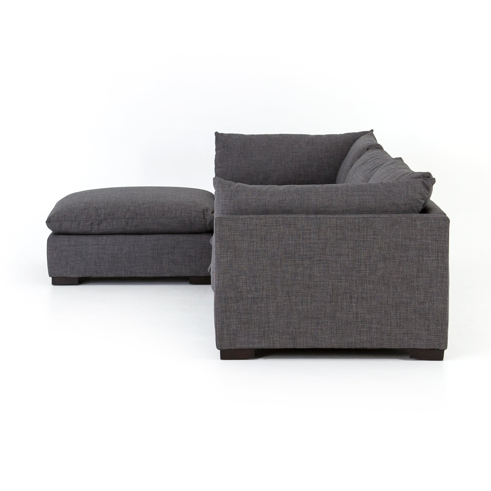 Monroe 3 Piece Sectional with Ottoman