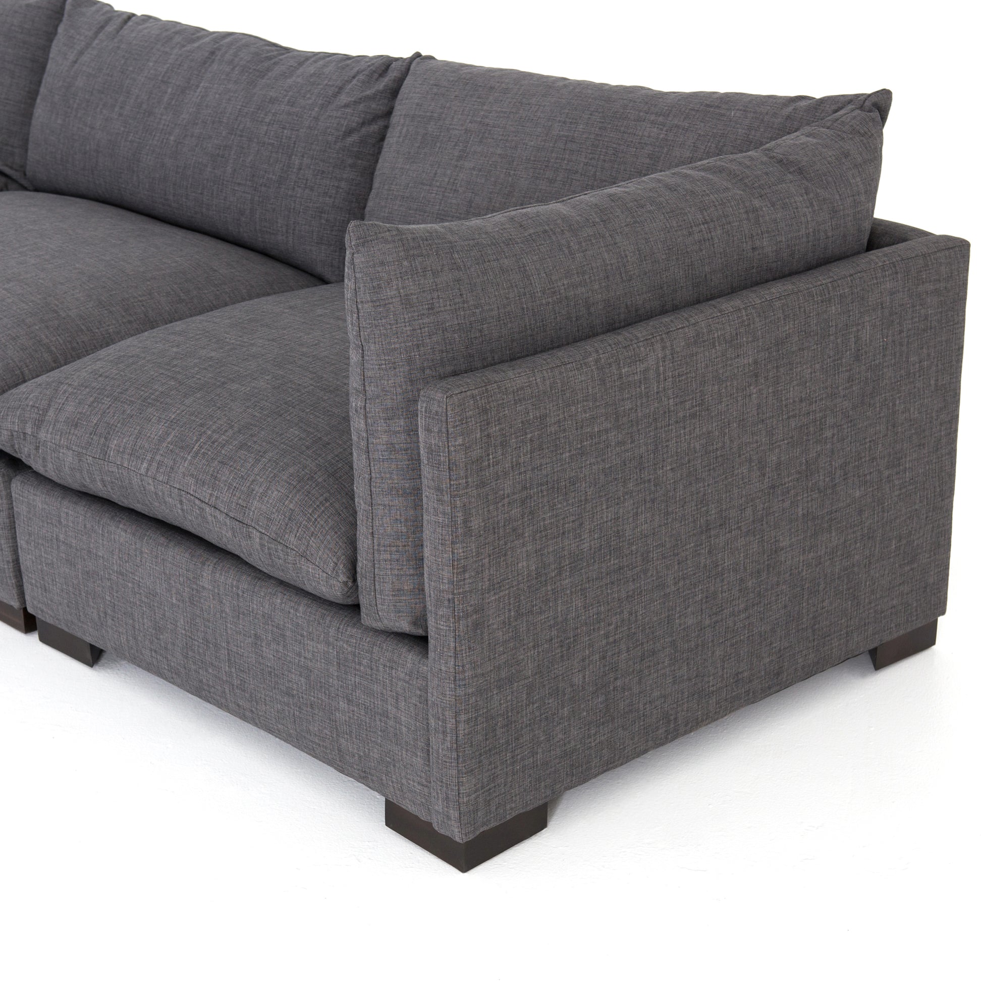 charcoal fabric 3-piece sofa with pillow top for magnolia