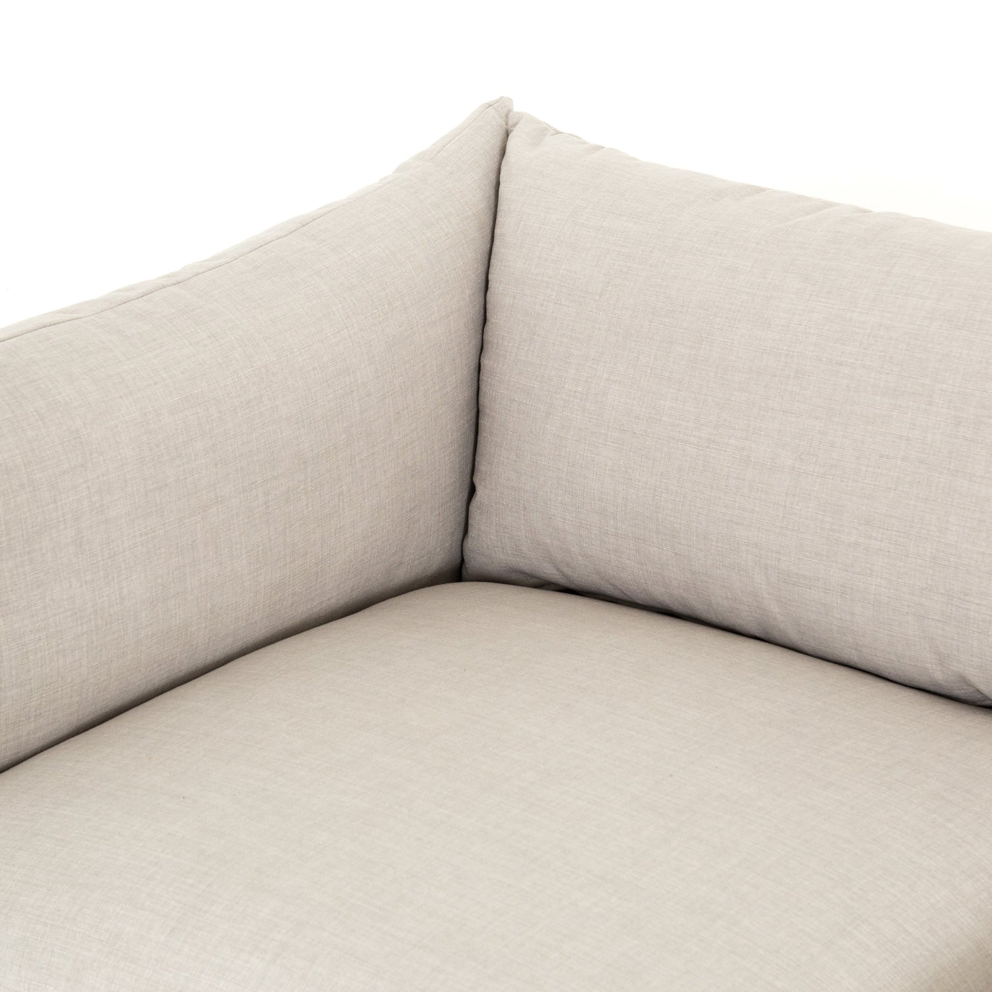 cream fabric u-shaped sectional sofa with ottoman for magnolia