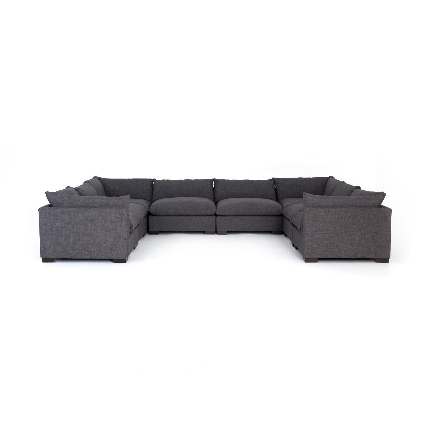 charcoal fabric u-shaped sectional sofa for magnolia