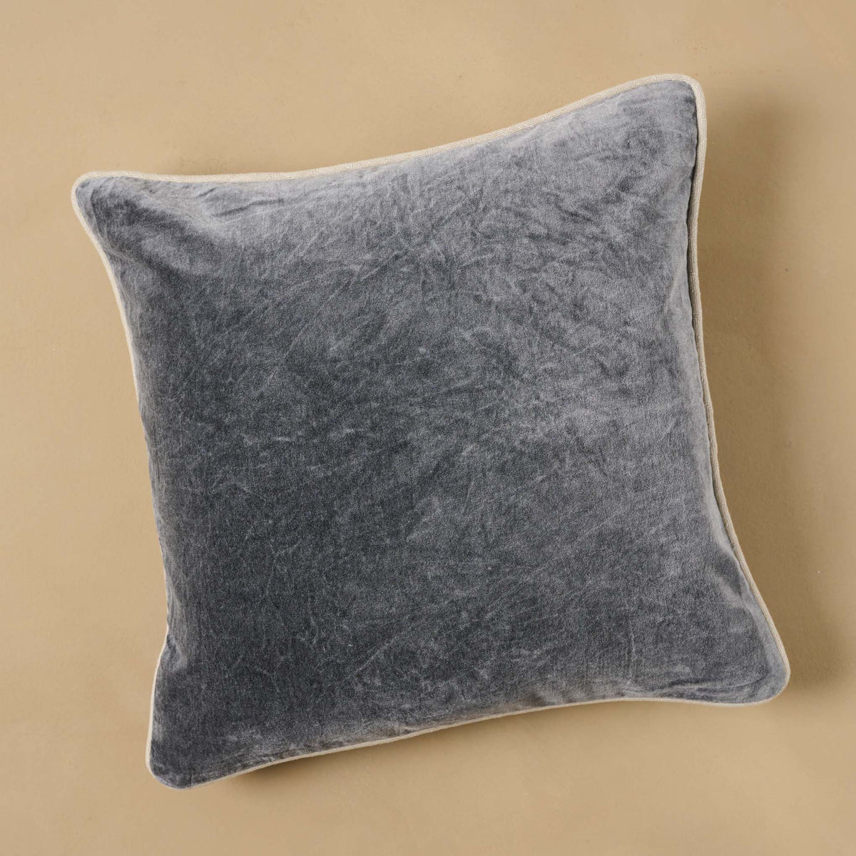 Heirloom Velvet Pillow in stone