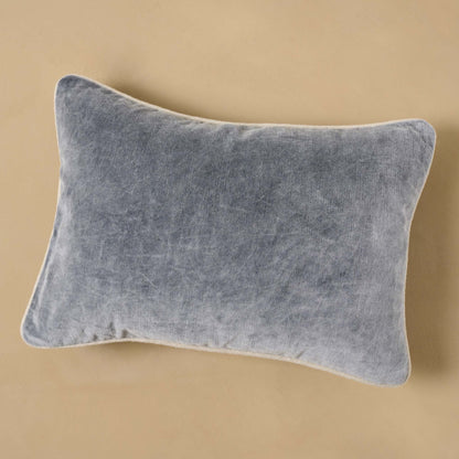 Heirloom Velvet Lumbar Pillow in stone