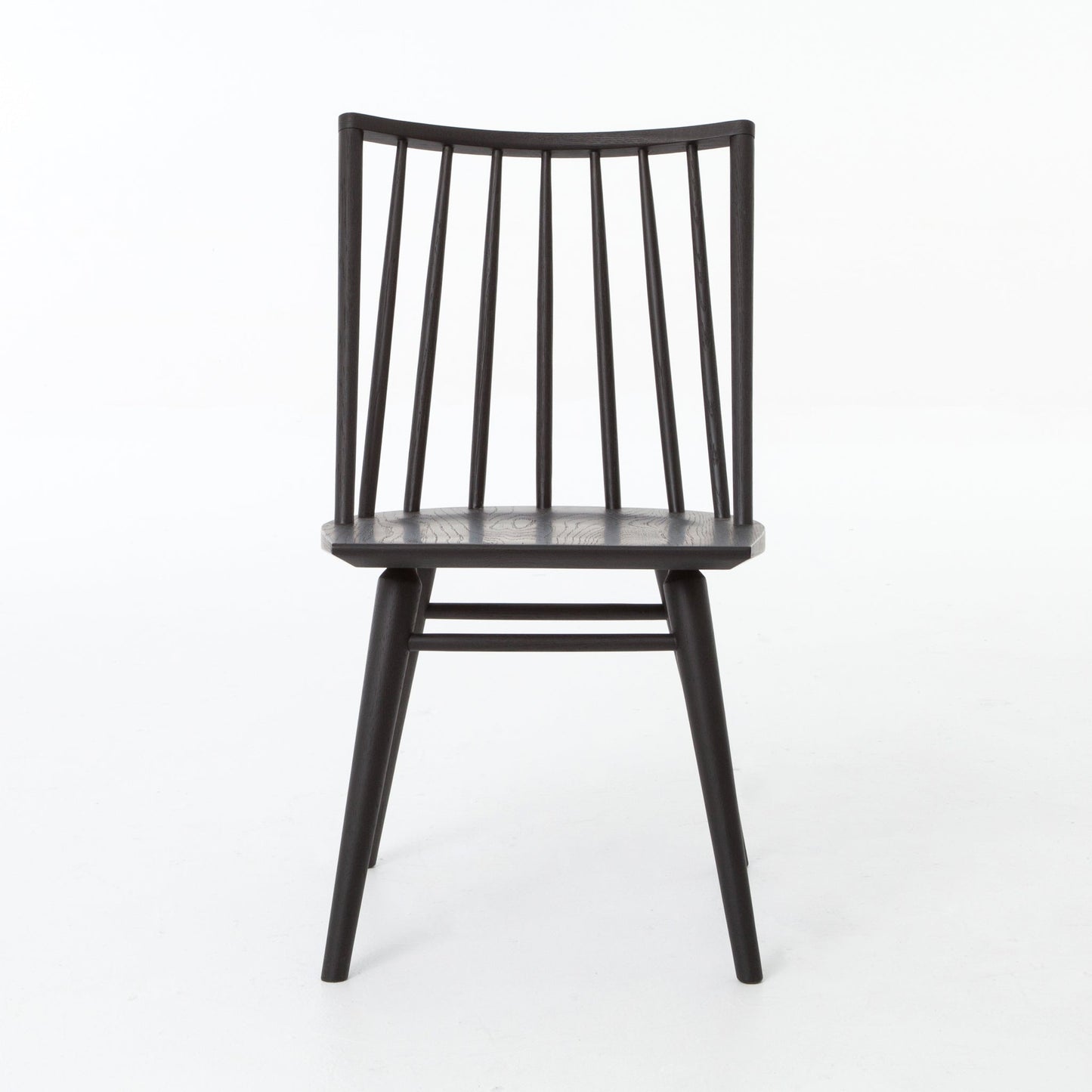 modern wooden spindle back dining chair with black finish
