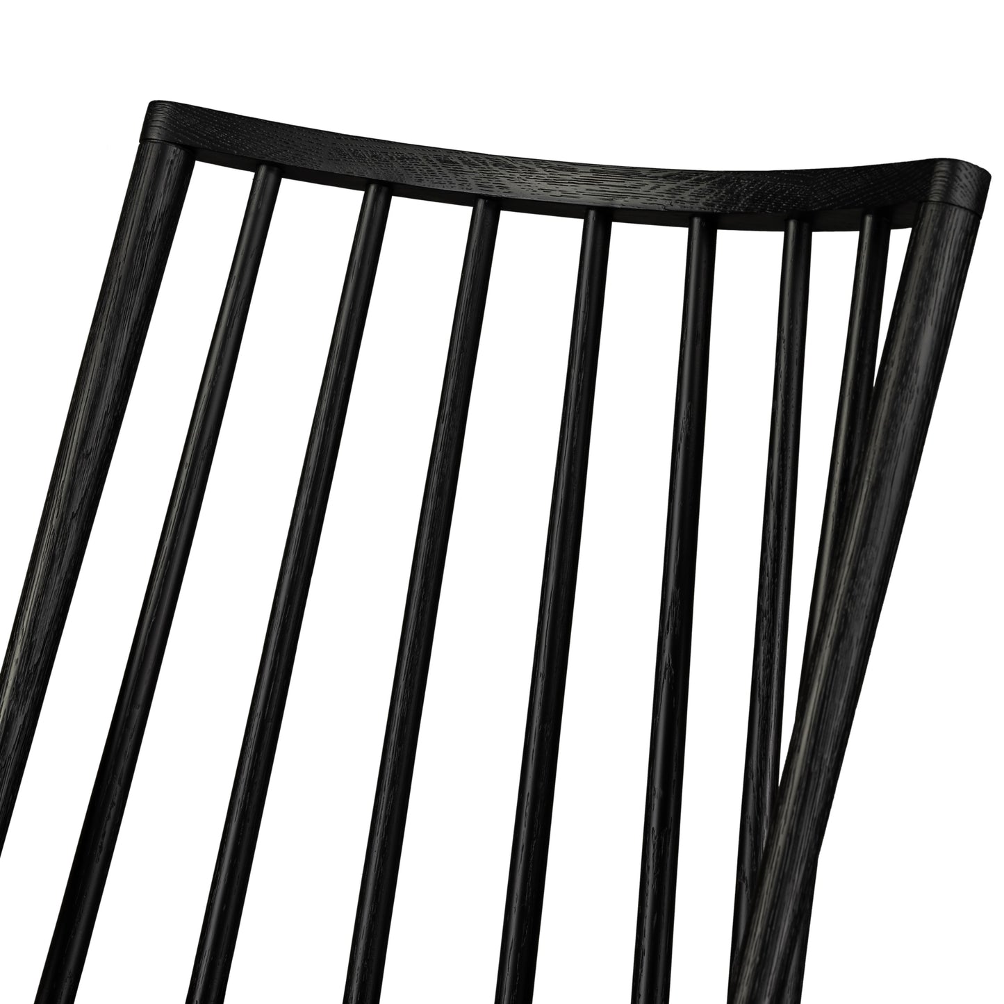 black wooden modern windsor spindle back counter stool