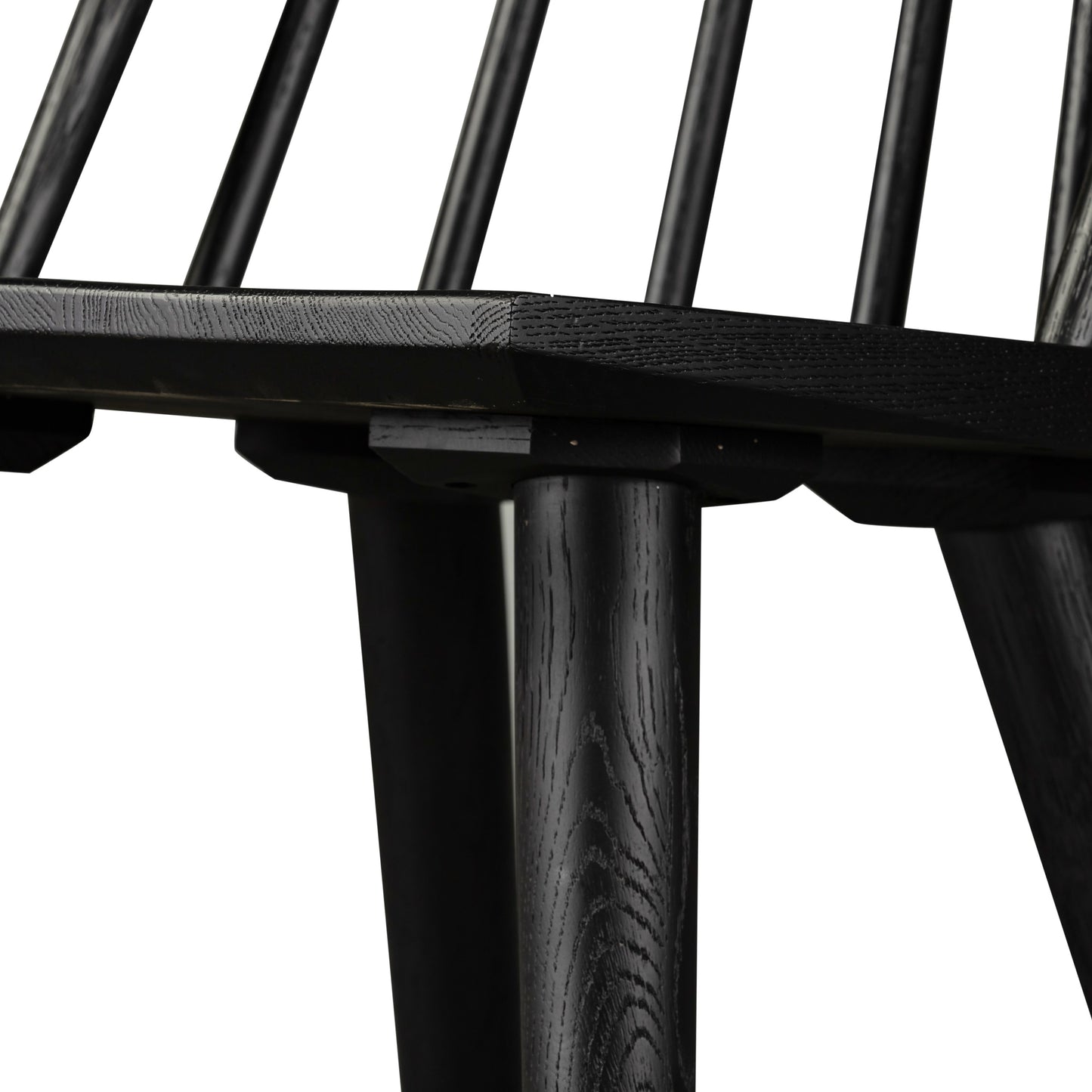 black wooden modern windsor spindle back counter stool