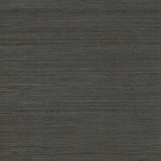 woven charcoal and golden grass strand textured wallpaper