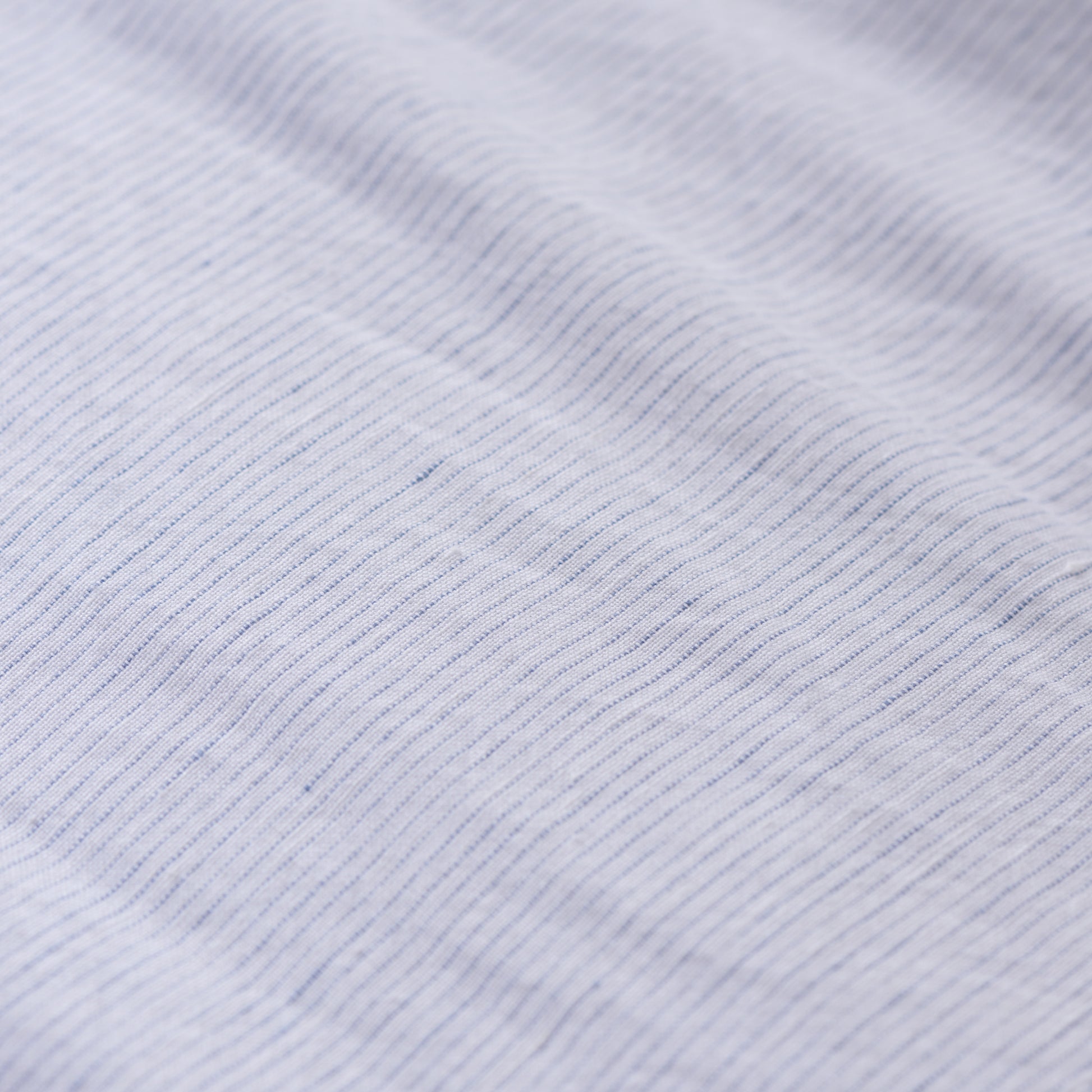 magnolia linen cotton duvet cover bedding in white blue stripe