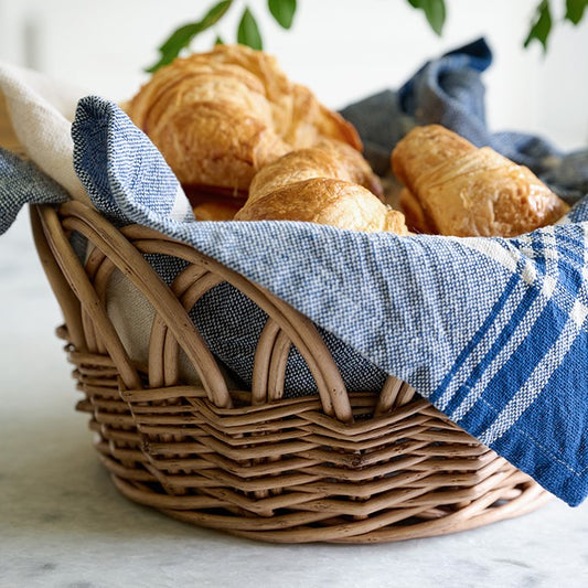 Scalloped Wicker Basket Set of Three