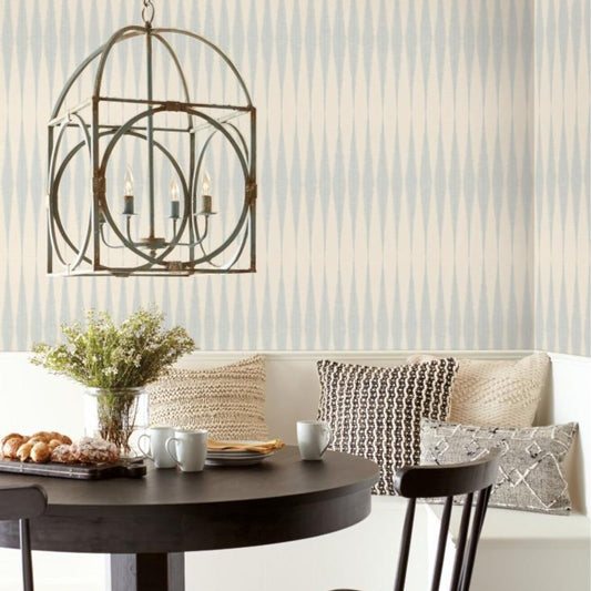 baby blue retro diamond pattern on white wallpaper