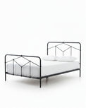 modern black metal bed