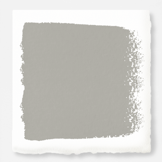 A pure gray lightly dusted with a tan hue exterior paint