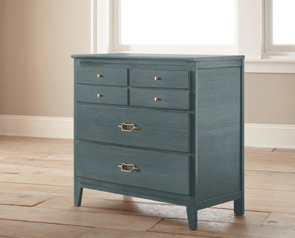 deep muted blue with grey undertones chalk paint