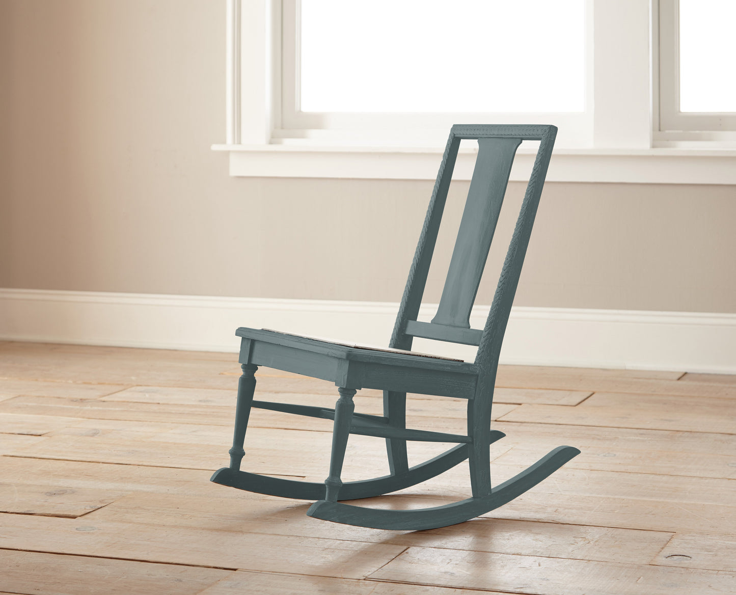 deep muted blue with grey undertones chalk paint