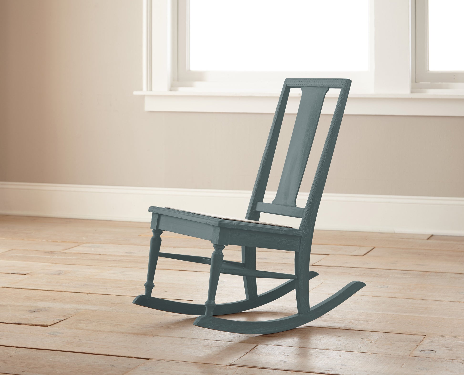 deep muted blue with grey undertones chalk paint