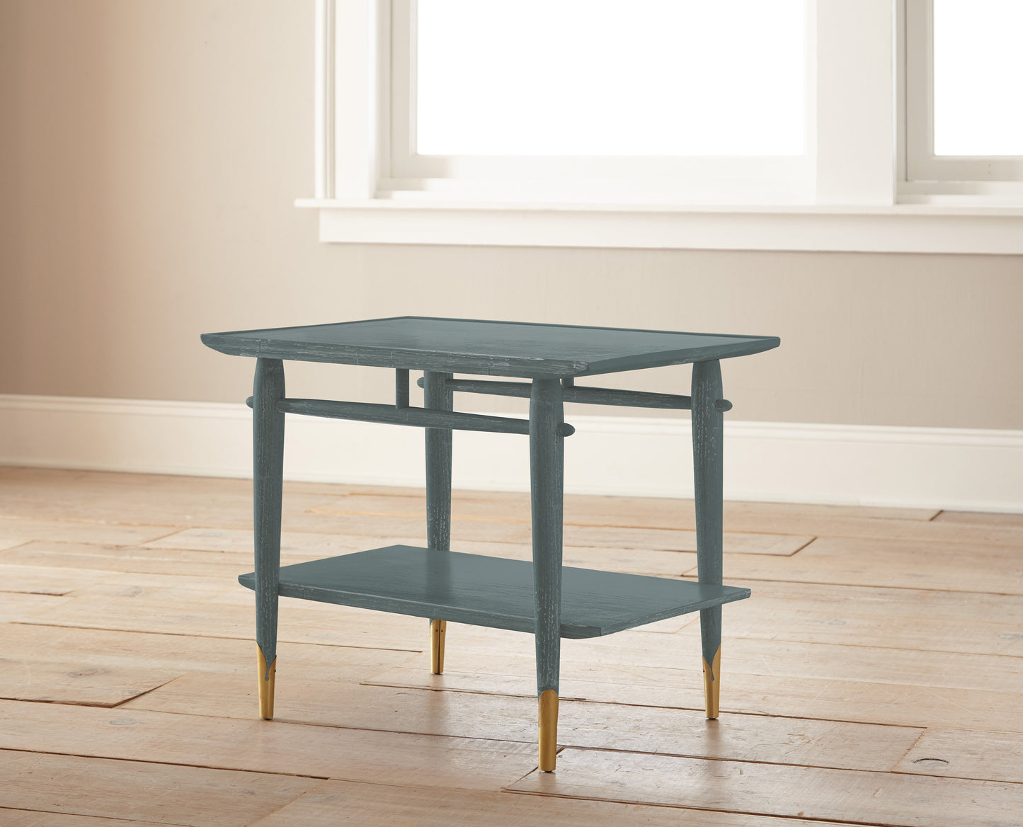 deep muted blue with grey undertones chalk paint