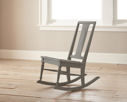 Earth toned gray accented with olive green and cocoa chalk style paint