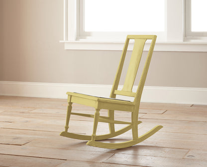 Earthy yellow with slight green undertone chalk style paint