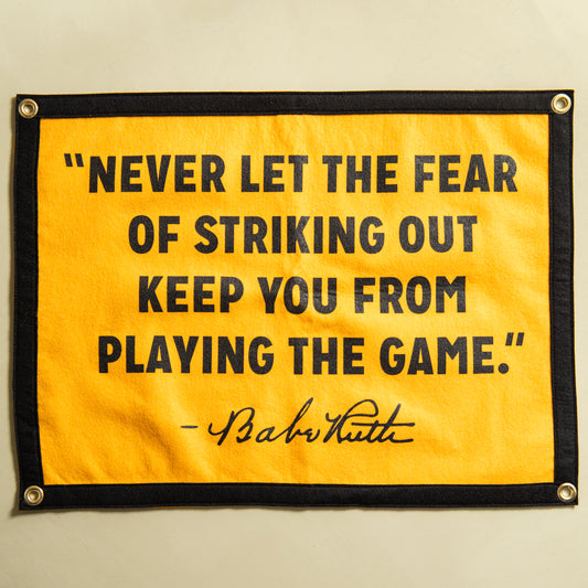magnolia camp flag pendant with babe ruth quote