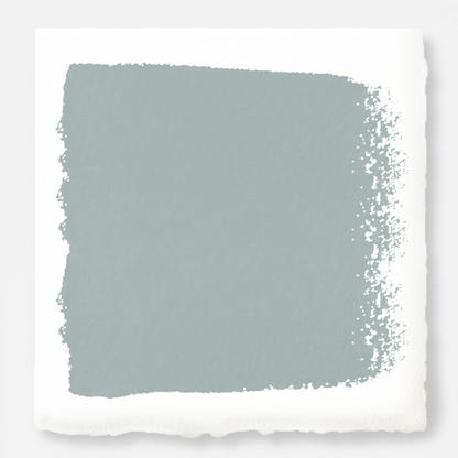 A powder blue with a slight overcast gray tint exterior paint