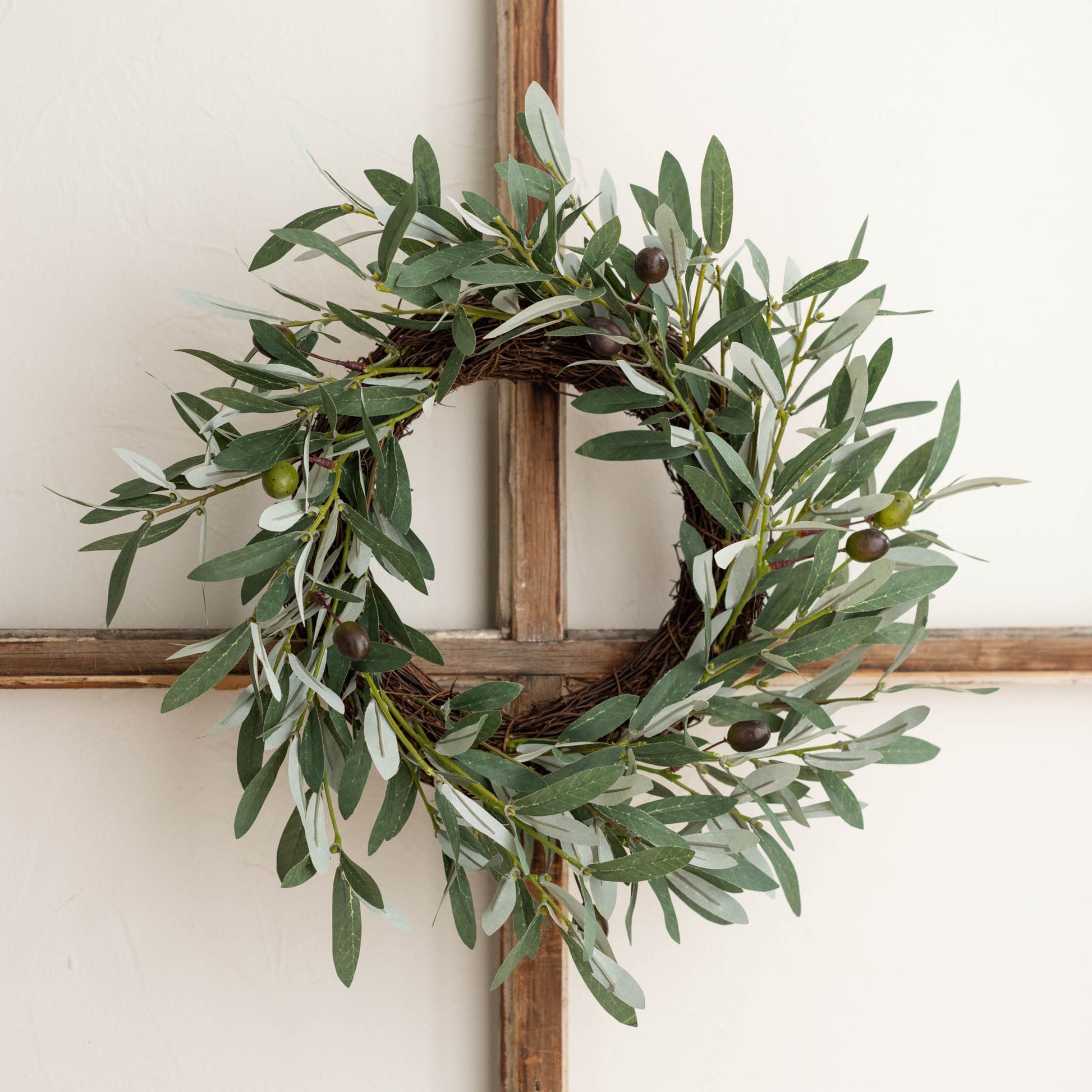 small faux olive wreath