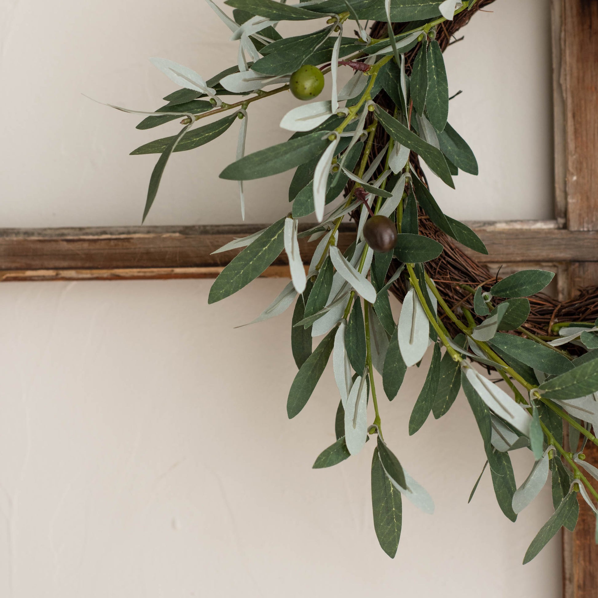 small faux olive wreath