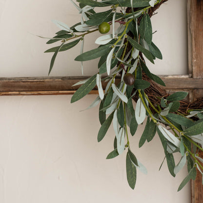 small faux olive wreath