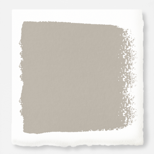 Mouse gray dusted lightly with beige exterior paint