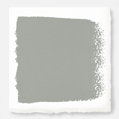An overcast gray with hints of pale blue and green exterior paint