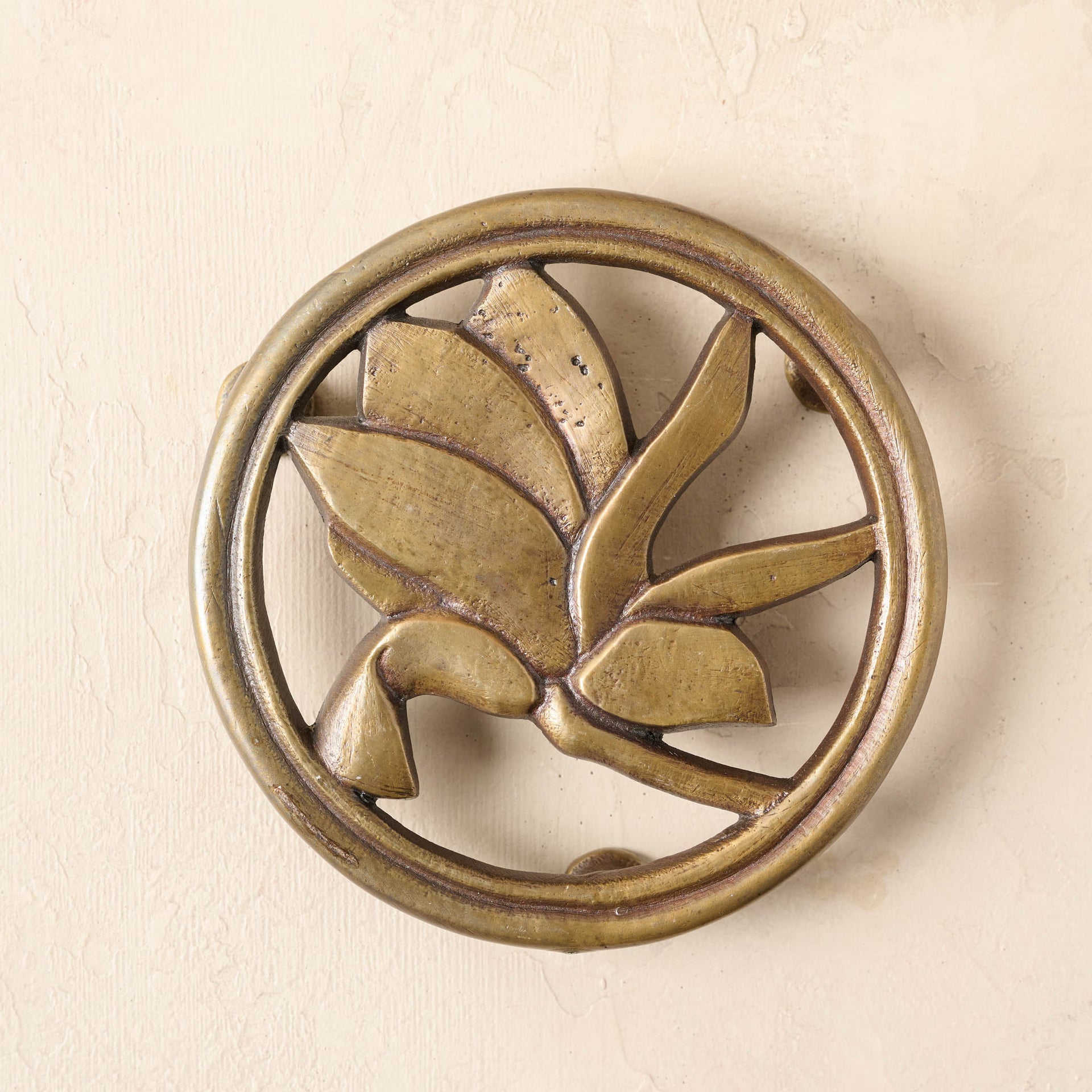 Magnolia Antique Brass Trivet