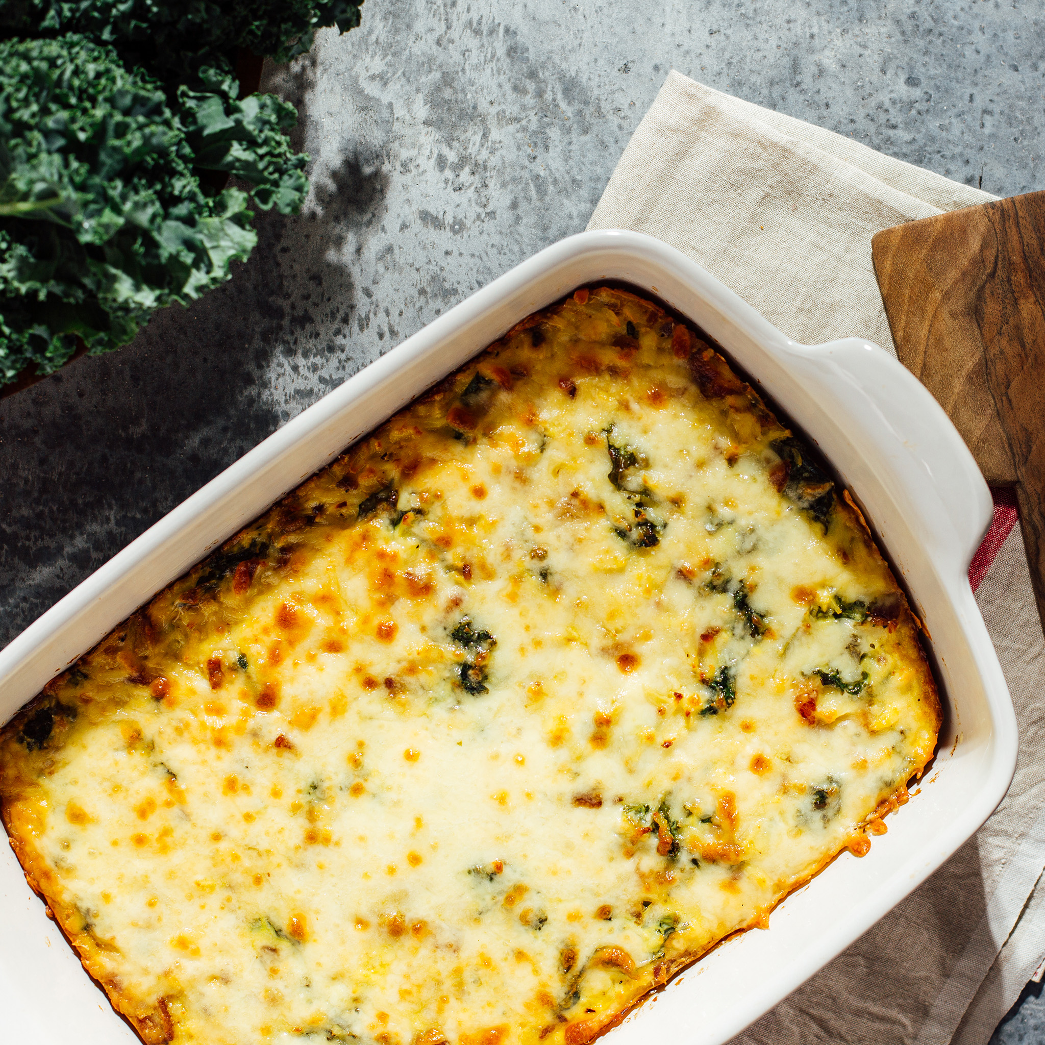 Magnolia Table Kale and Bacon Casserole