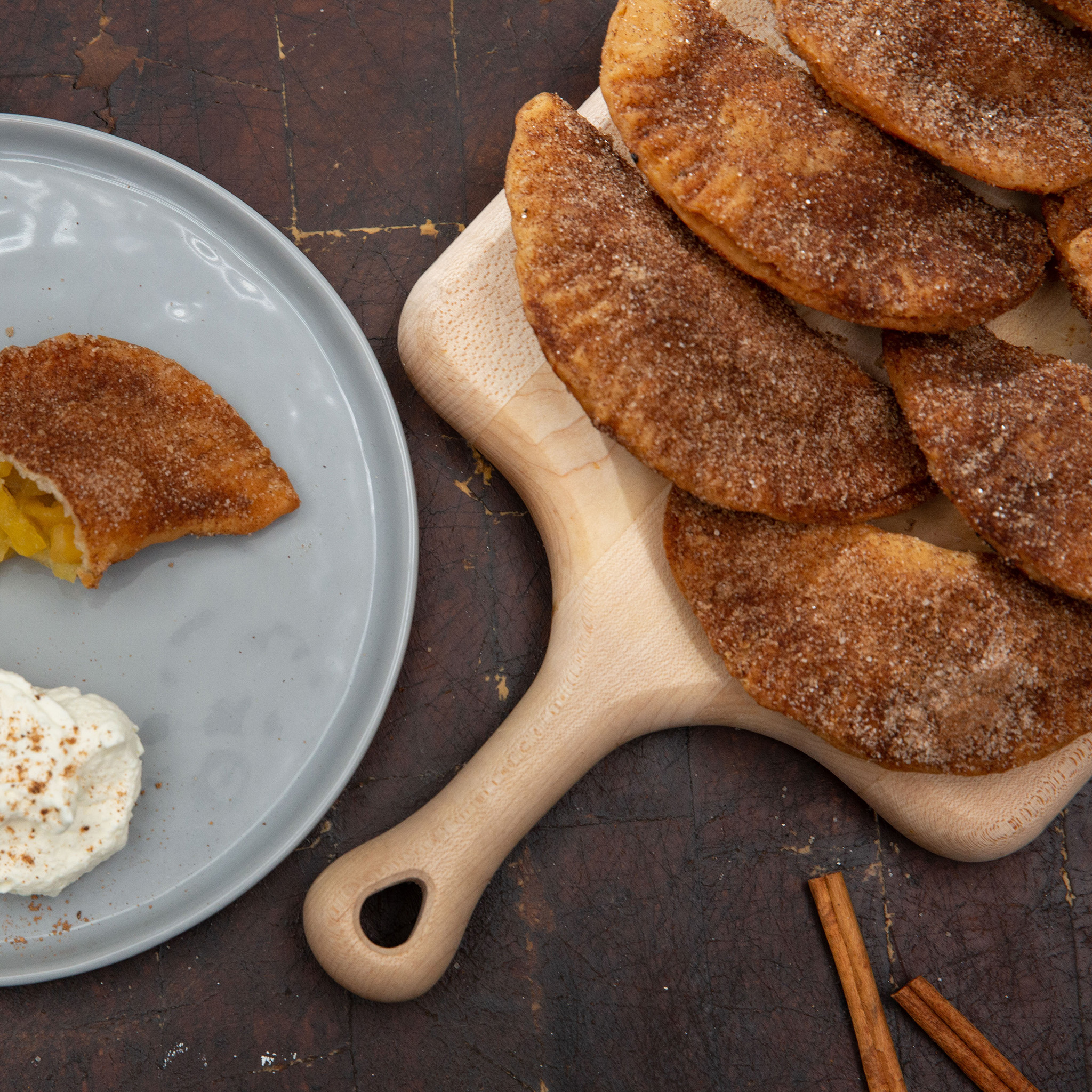 Elizabeth Poett's Apple Empanadas with Bourbon Whipped Cream
