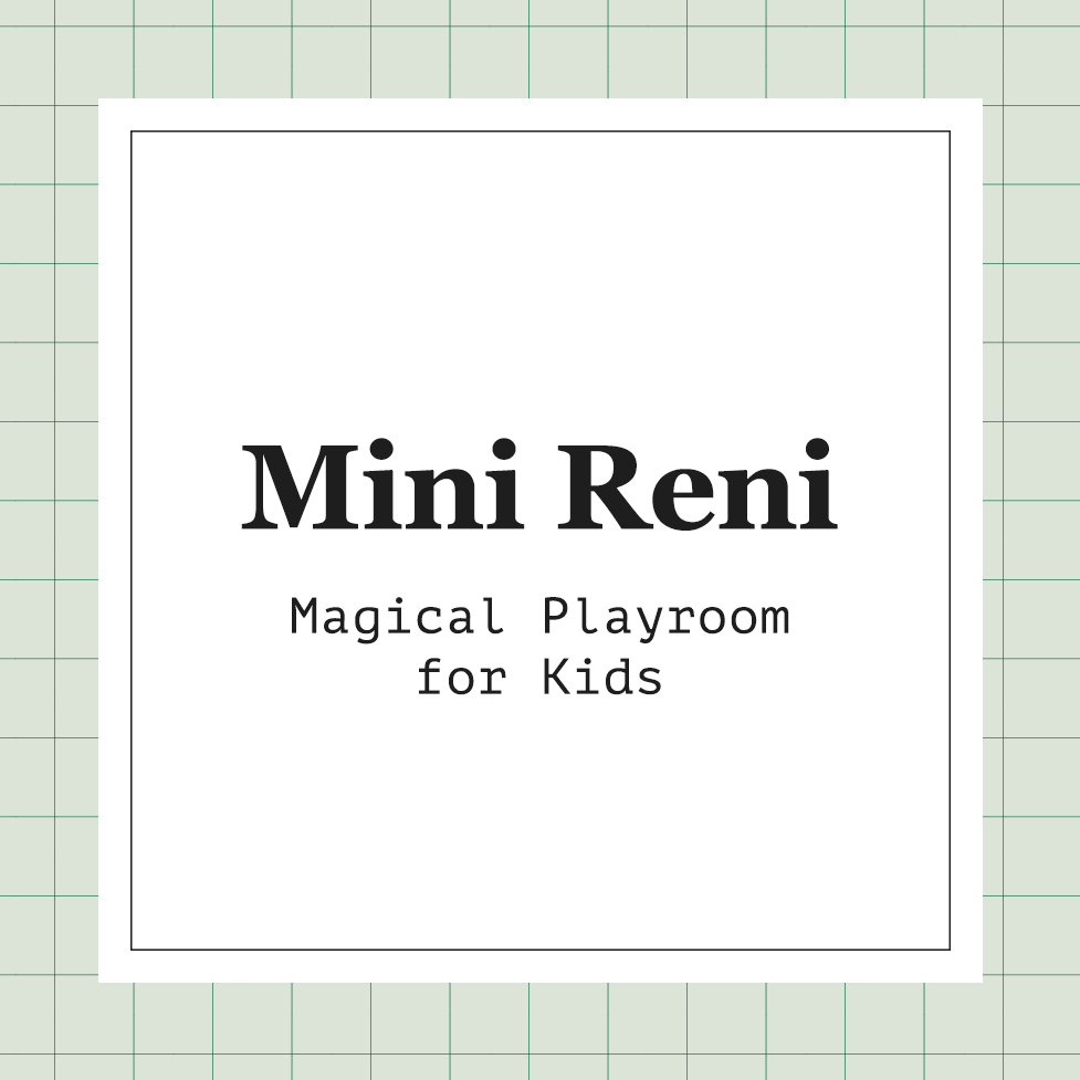 A square graphic surrounded by a blue-green grid with black text in the center.