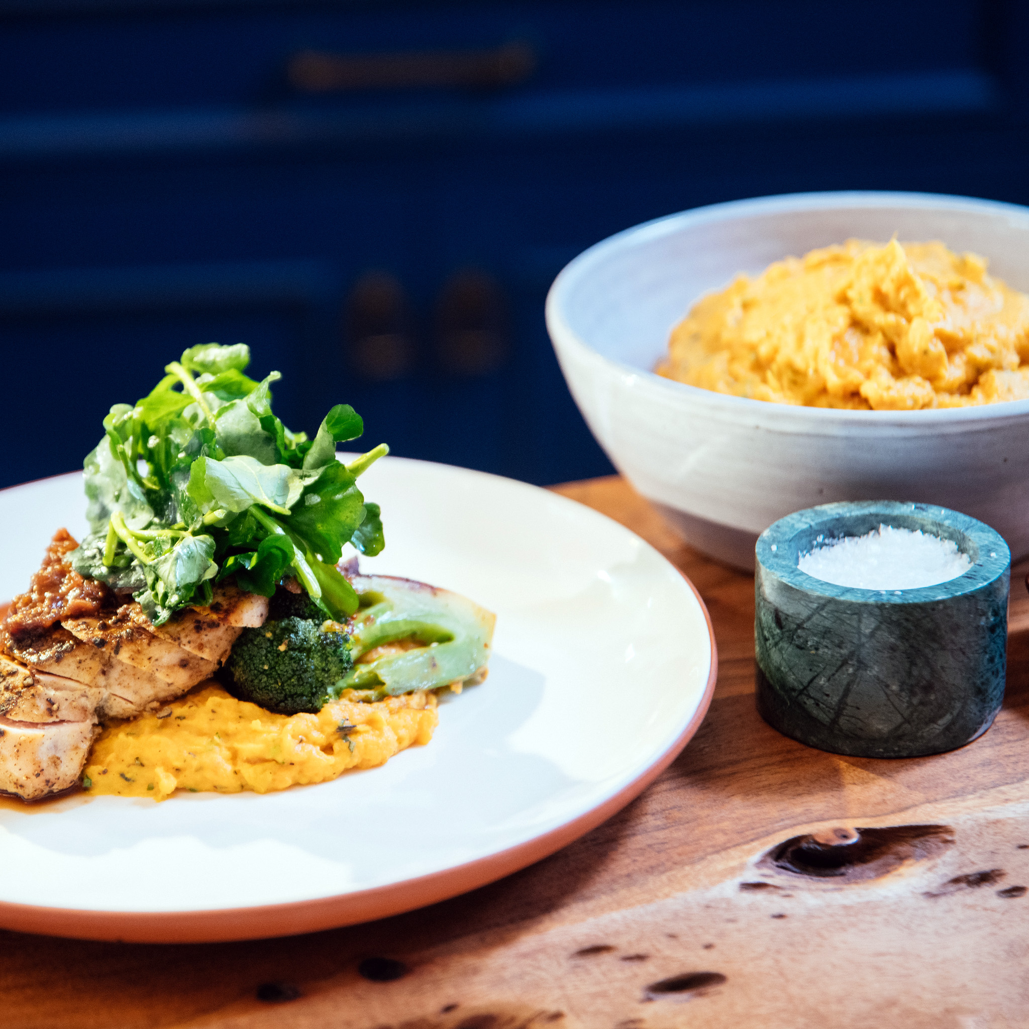 Charles Hunter III's Garlicky Mashed Sweet Potatoes 
