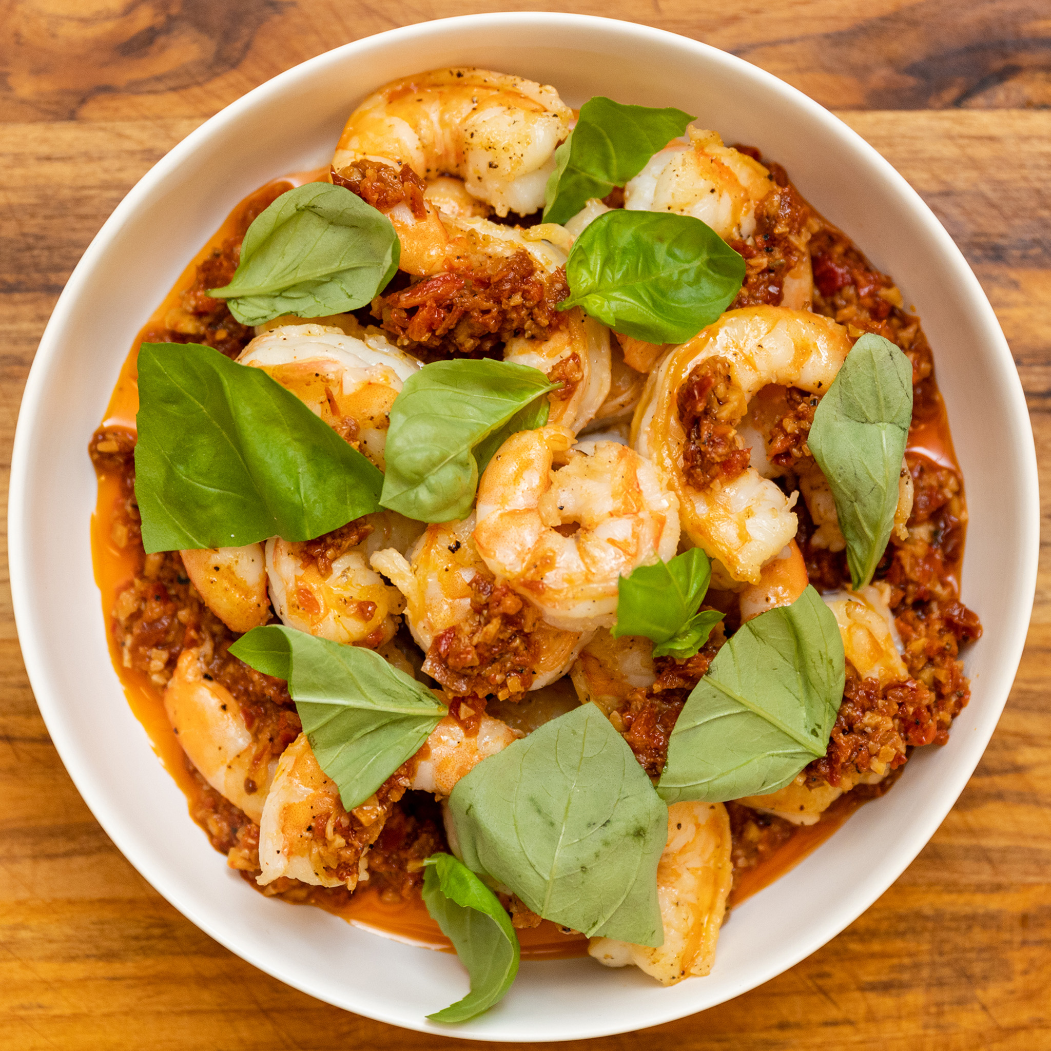 Carla Lalli Music's Pesto Rosso with Shrimp